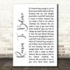 Rod Stewart Reason To Believe White Script Song Lyric Quote Print