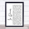 Roy Orbison In Dreams White Script Song Lyric Quote Print