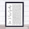Sarah Brightman Time To Say Goodbye White Script Song Lyric Quote Print