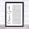 The Beatles Octopus's Garden White Script Song Lyric Quote Print