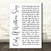 The Beatles Only A Northern Song White Script Song Lyric Quote Print