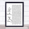 Blue Best In Me White Script Song Lyric Quote Print