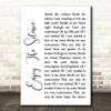 Depeche Mode Enjoy The Silence White Script Song Lyric Quote Print