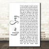 Howard Jones New Song White Script Song Lyric Quote Print