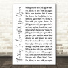 Imelda May Falling In Love With You Again White Script Song Lyric Quote Print