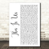 Keyshia Cole This Is Us White Script Song Lyric Quote Print