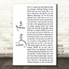 Kid Rock Born Free White Script Song Lyric Quote Print