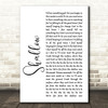 Lady Gaga & Bradley Cooper Shallow White Script Song Lyric Quote Print