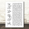 Lord Huron The Night We Met White Script Song Lyric Quote Print