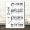 Seether Against The Wall White Script Song Lyric Quote Print