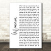 Shawn Mendes Memories White Script Song Lyric Quote Print