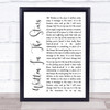 Tinie Tempah Written In The Stars White Script Song Lyric Quote Print