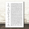 Al Green How Can You Mend A Broken Heart White Script Song Lyric Print