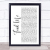 Boyce Avenue Find Me White Script Song Lyric Print
