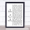 Bruce Springsteen I'm On Fire White Script Song Lyric Print