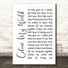 Chicago Colour My World White Script Song Lyric Print