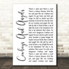 Dustin Lynch Cowboys And Angels White Script Song Lyric Print