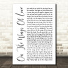 Jeffrey Osborne On The Wings Of Love White Script Song Lyric Print