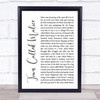 The Jam Town Called Malice White Script Song Lyric Print