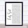The Temptations Lady Soul White Script Song Lyric Print
