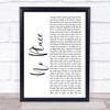 Backstreet Boys No Place White Script Song Lyric Print