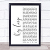 Bertie Higgins Key Largo White Script Song Lyric Print