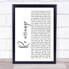 Biffy Clyro Re-arrange White Script Song Lyric Print