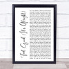 Blonde Feel Good (It's Alright) White Script Song Lyric Print