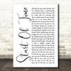 Gabrielle Aplin Start Of Time White Script Song Lyric Print