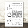 Gert Frobe & Anna Quayle Chu-Chi Face White Script Song Lyric Print