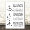 Jon Pardi Head Over Boots White Script Song Lyric Print