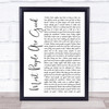 Luke Bryan Most People Are Good White Script Song Lyric Print