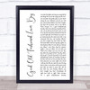 Queen Good Old-Fashioned Lover Boy White Script Song Lyric Print