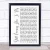 Rodney Crowell Still Learning How To Fly White Script Song Lyric Print