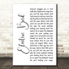 Sia Electric Bird White Script Song Lyric Print