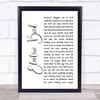 Sia Electric Bird White Script Song Lyric Print