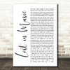 Sister Sledge Lost In Music White Script Song Lyric Print