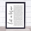 Sister Sledge Lost In Music White Script Song Lyric Print