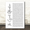 Steven Curtis Chapman The Great Adventure White Script Song Lyric Print