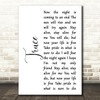 twenty one pilots Truce White Script Song Lyric Print
