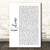 Beach Boys Kokomo White Script Song Lyric Quote Music Print