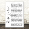 Blue October Should Be Loved White Script Song Lyric Quote Music Print