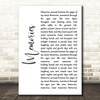 Elvis Presley Memories White Script Song Lyric Quote Music Print