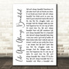 Gary Allan Life Ain't Always Beautiful White Script Song Lyric Quote Music Print