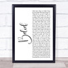 Gavin DeGraw Belief White Script Song Lyric Quote Music Print