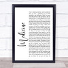 Harry Styles Medicine White Script Song Lyric Quote Music Print