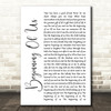 Jack Savoretti Beginning Of Us White Script Song Lyric Quote Music Print