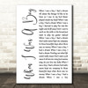 Jeff Lynne's ELO When I Was A Boy White Script Song Lyric Quote Music Print