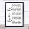 John Lennon Beautiful Boy (Darling Boy) White Script Song Lyric Quote Music Print