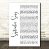 JP Cooper September Song White Script Song Lyric Quote Music Print